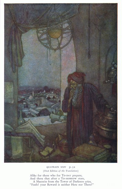 Igual para los que hoy se preparan (litografía en color) de Edmund Dulac