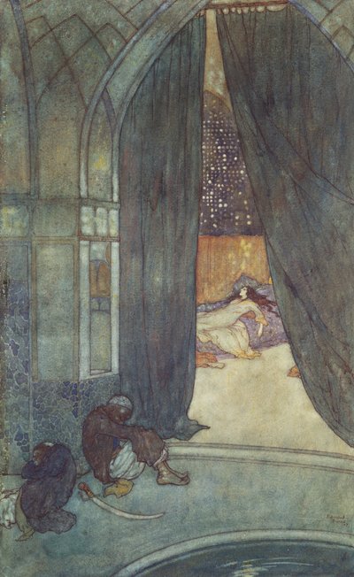 "Vio a los eunucos negros durmiendo" de Edmund Dulac