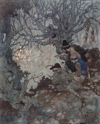 Es oro, es oro", ilustración de "La reina de las nieves", de Hans Christian Andersen. de Edmund Dulac