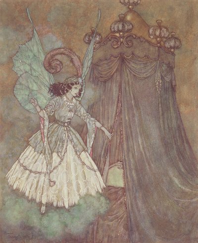 "Se encontró cara a cara con una dama señorial y hermosa", ilustración de 