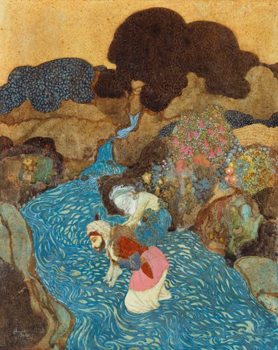 Simbad el Marino y el Viejo del Mar de Edmund Dulac