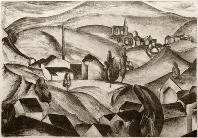 Paisaje con casas de Edmund Fabry