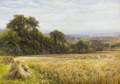 Tiempo de cosecha (acuarela) de Edmund George Warren