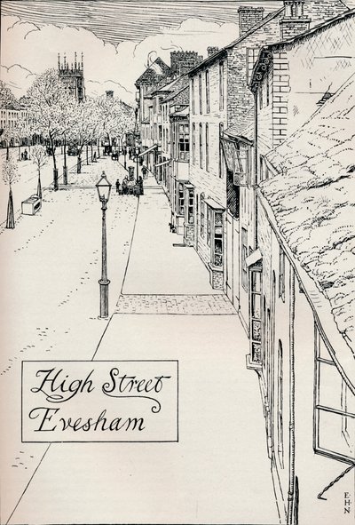 Calle Principal Evesham, siglo XIX de Edmund Hort New