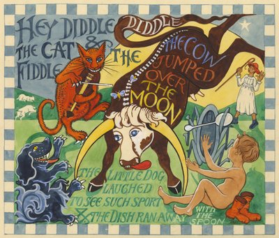Hey Diddle Diddle, c.1935 (gouache sobre papel) de Edmund Hunter