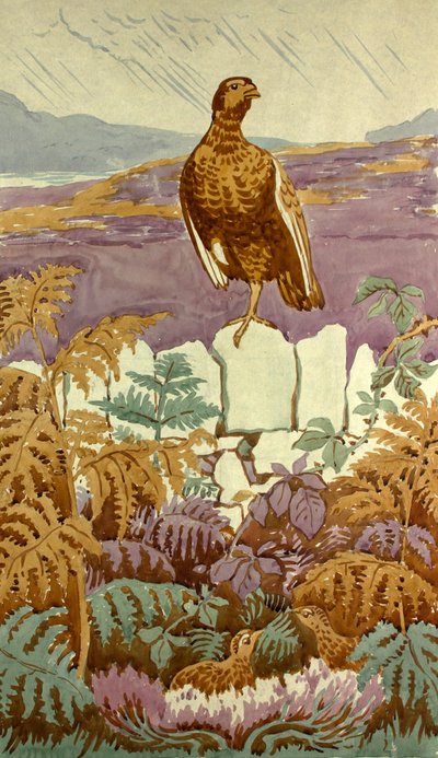 Mirador en el páramo, c.1930 (gouache sobre papel) de Edmund Hunter