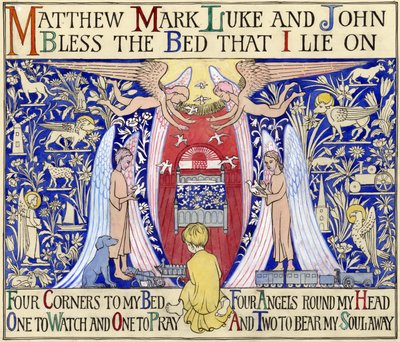 Matthew, Mark, Luke & John, c.1935 (gouache sobre papel) de Edmund Hunter