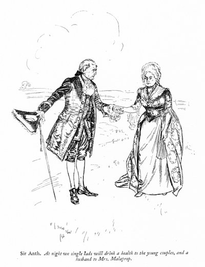 Ilustración para Los rivales de Sheridan de Edmund Joseph (after) Sullivan