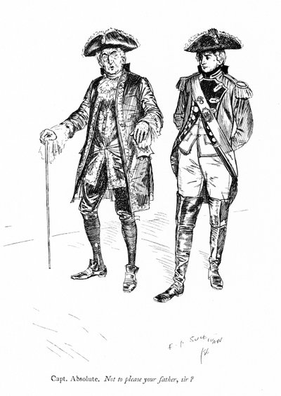 Ilustración para Los rivales de Sheridan de Edmund Joseph (after) Sullivan