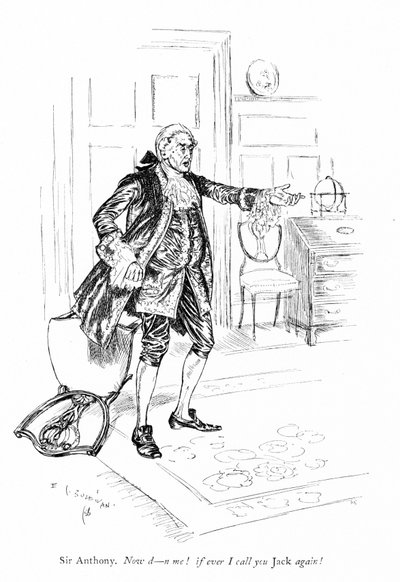 Ilustración para Los rivales de Sheridan de Edmund Joseph (after) Sullivan