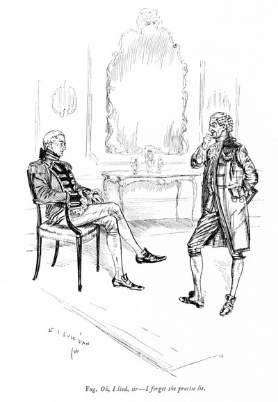 Ilustración para Los rivales de Sheridan de Edmund Joseph (after) Sullivan