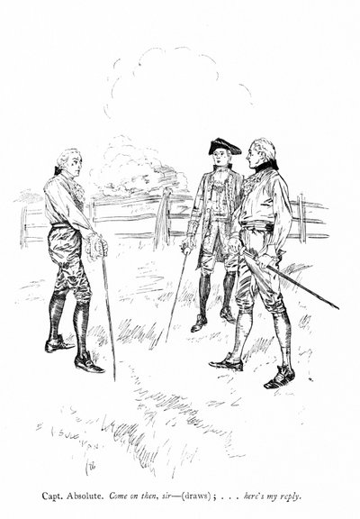 Ilustración para The Rivals de Sheridan de Edmund Joseph (after) Sullivan