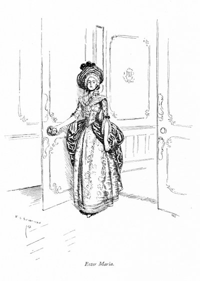 Ilustración para La Escuela del Escándalo de Sheridan (grabado) de Edmund Joseph (after) Sullivan