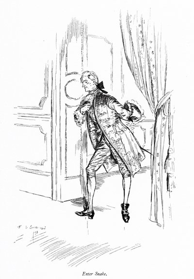 Ilustración para La escuela del escándalo de Sheridan de Edmund Joseph (after) Sullivan