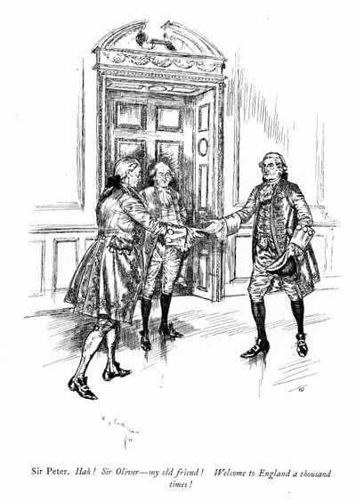 Ilustración para La escuela de escándalo de Sheridan (grabado) de Edmund Joseph (after) Sullivan