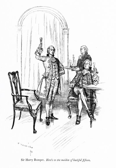 Ilustración para La escuela de la maledicencia de Sheridan (grabado) de Edmund Joseph (after) Sullivan