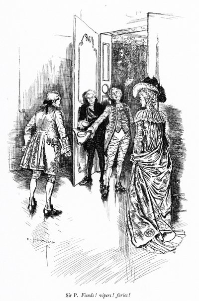 Ilustración para The School for Scandal de Sheridan de Edmund Joseph (after) Sullivan