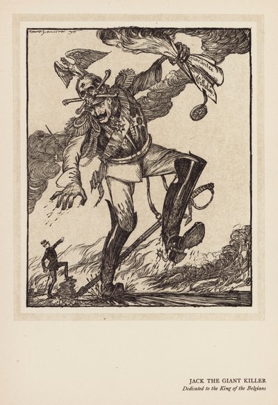 La guirnalda del Kaiser: Jack el matagigantes (litografía) de Edmund Joseph (after) Sullivan