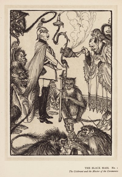 La guirnalda del Kaiser: La misa negra (litografía) de Edmund Joseph (after) Sullivan