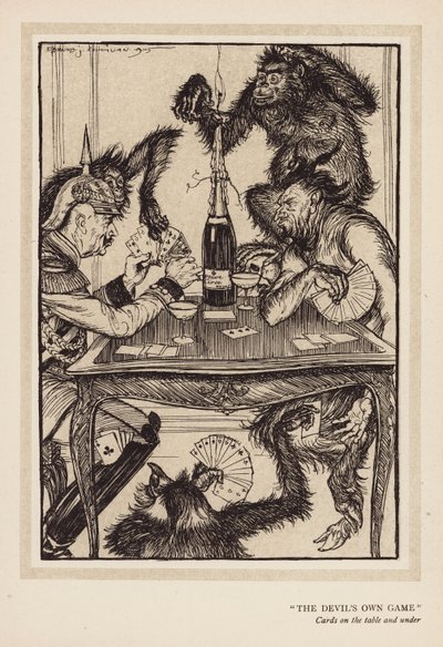 La Guirnalda del Kaiser: "El juego del diablo" (litografía) de Edmund Joseph (after) Sullivan