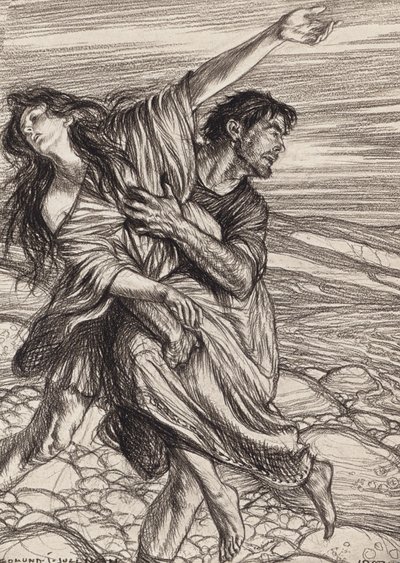 William Shakespeare Pericles, Príncipe de Tiro, Acto IV, Escena 1 (litografía) de Edmund Joseph (after) Sullivan