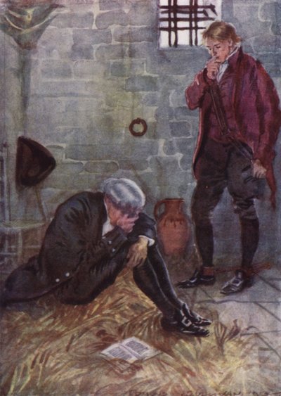 Ilustración para El vicario de Wakefield de Oliver Goldsmith de Edmund Joseph Sullivan