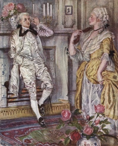 Ilustración para El Vicario de Wakefield de Oliver Goldsmith de Edmund Joseph Sullivan