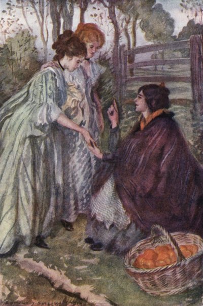 Ilustración para El Vicario de Wakefield de Oliver Goldsmith de Edmund Joseph Sullivan