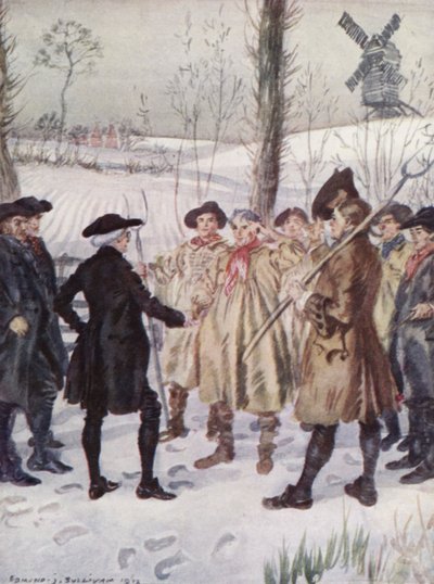 Ilustración para El vicario de Wakefield de Oliver Goldsmith de Edmund Joseph Sullivan