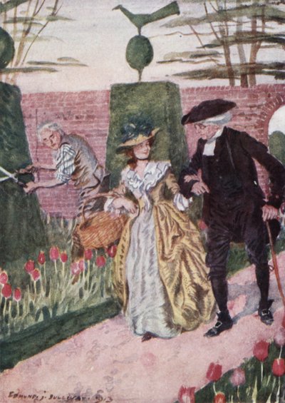 Ilustración para El vicario de Wakefield de Oliver Goldsmith de Edmund Joseph Sullivan