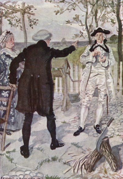Ilustración para El Vicario de Wakefield de Oliver Goldsmith de Edmund Joseph Sullivan