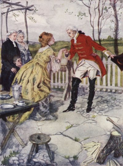 Ilustración para El vicario de Wakefield de Oliver Goldsmith de Edmund Joseph Sullivan