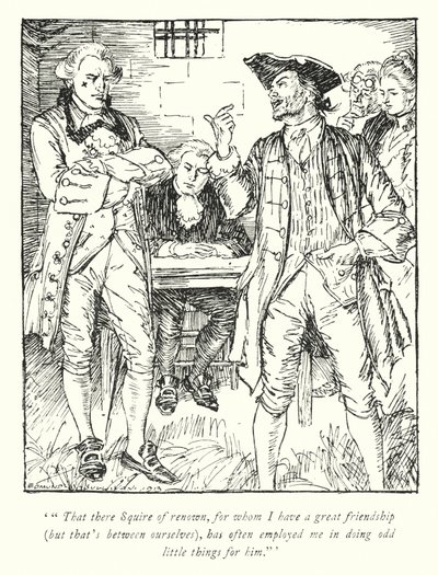 Ilustración para El Vicario de Wakefield de Oliver Goldsmith de Edmund Joseph Sullivan