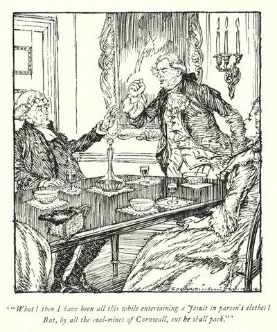 Ilustración para El Vicario de Wakefield de Oliver Goldsmith de Edmund Joseph Sullivan