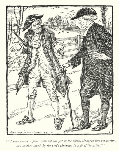 Ilustración para El Vicario de Wakefield de Oliver Goldsmith de Edmund Joseph Sullivan