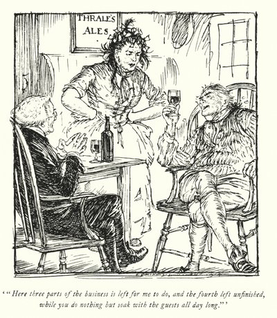 Ilustración para El Vicario de Wakefield de Oliver Goldsmith de Edmund Joseph Sullivan