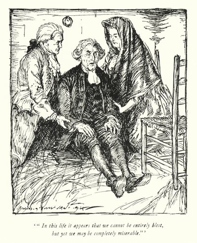 Ilustración para The Vicar of Wakefield de Oliver Goldsmith de Edmund Joseph Sullivan