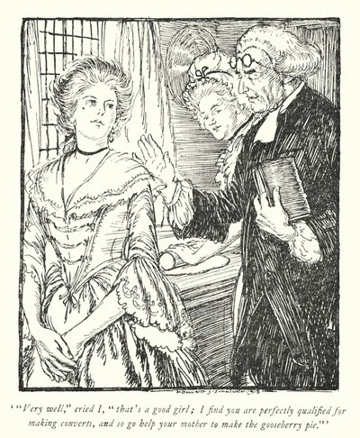 Ilustración para The Vicar of Wakefield de Oliver Goldsmith de Edmund Joseph Sullivan
