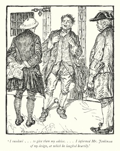 Ilustración para El Vicario de Wakefield de Oliver Goldsmith de Edmund Joseph Sullivan