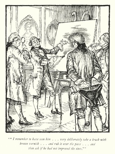 Ilustración para El Vicario de Wakefield de Oliver Goldsmith de Edmund Joseph Sullivan