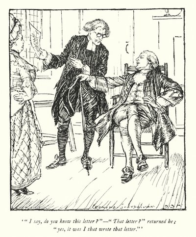 Ilustración para El Vicario de Wakefield de Oliver Goldsmith de Edmund Joseph Sullivan