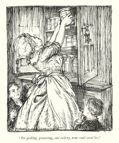 Ilustración para El Vicario de Wakefield de Oliver Goldsmith de Edmund Joseph Sullivan