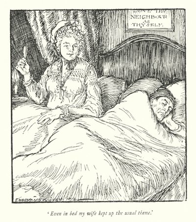 Ilustración para El vicario de Wakefield de Oliver Goldsmith de Edmund Joseph Sullivan