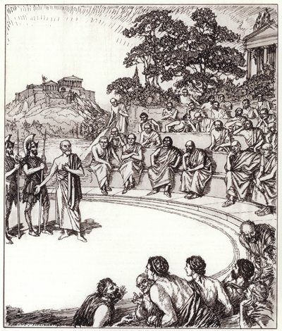 Sócrates ante sus jueces de Edmund Joseph Sullivan
