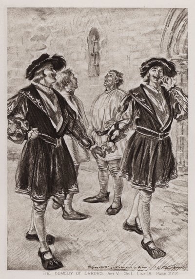 La comedia de los errores, Acto V, Escena I de Edmund Joseph Sullivan