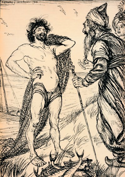 El hombre feliz encontrado, 1918 de Edmund Joseph Sullivan
