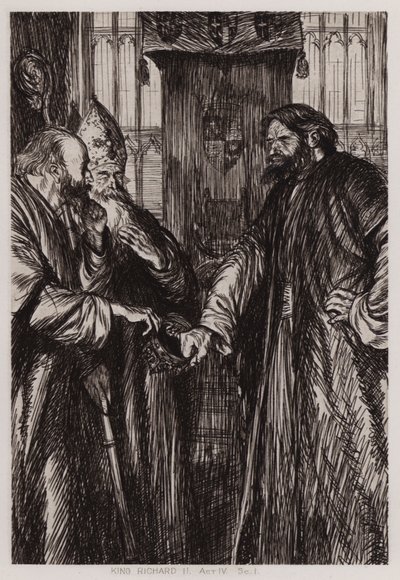 La tragedia del Rey Ricardo II, Acto IV, Escena 1 de Edmund Joseph Sullivan