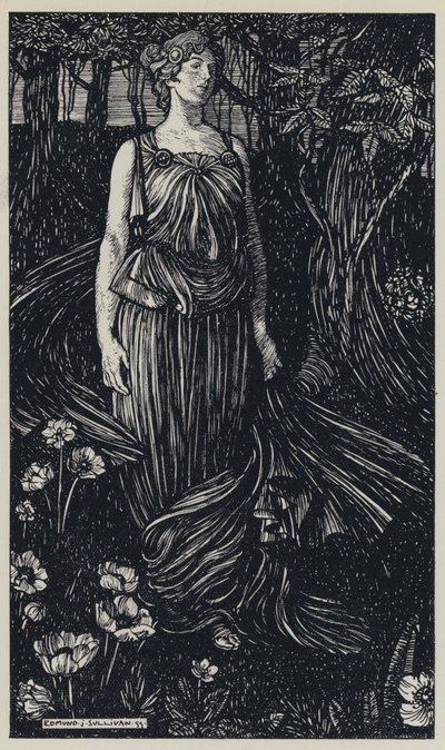 Tennyson, ilustración para Un sueño de mujeres hermosas y otros poemas de Edmund Joseph after Sullivan