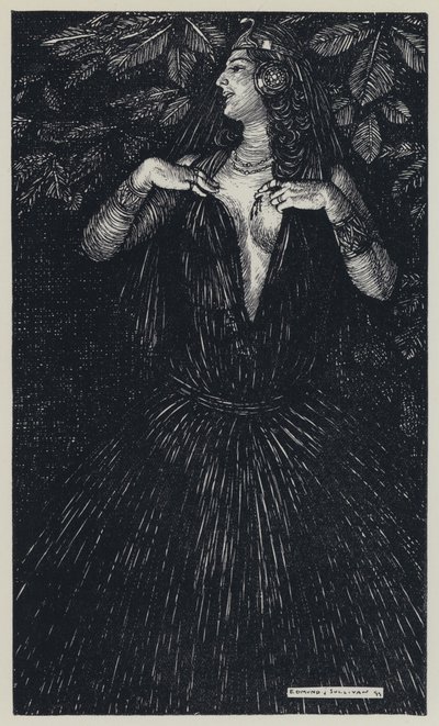 Tennyson, ilustración para Un sueño de mujeres hermosas y otros poemas de Edmund Joseph after Sullivan