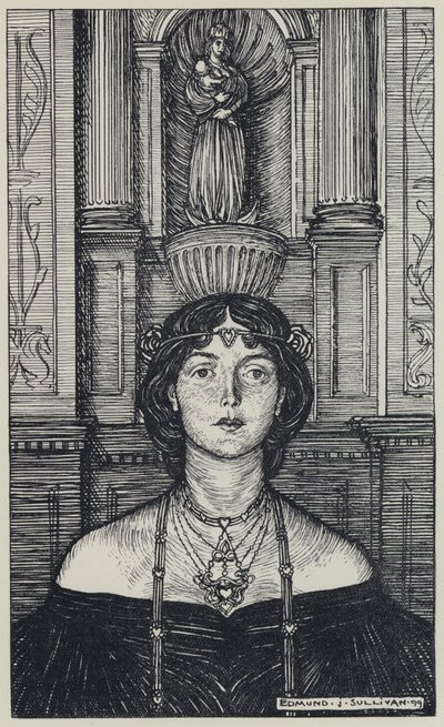 Tennyson, ilustración para Un sueño de mujeres hermosas y otros poemas de Edmund Joseph after Sullivan